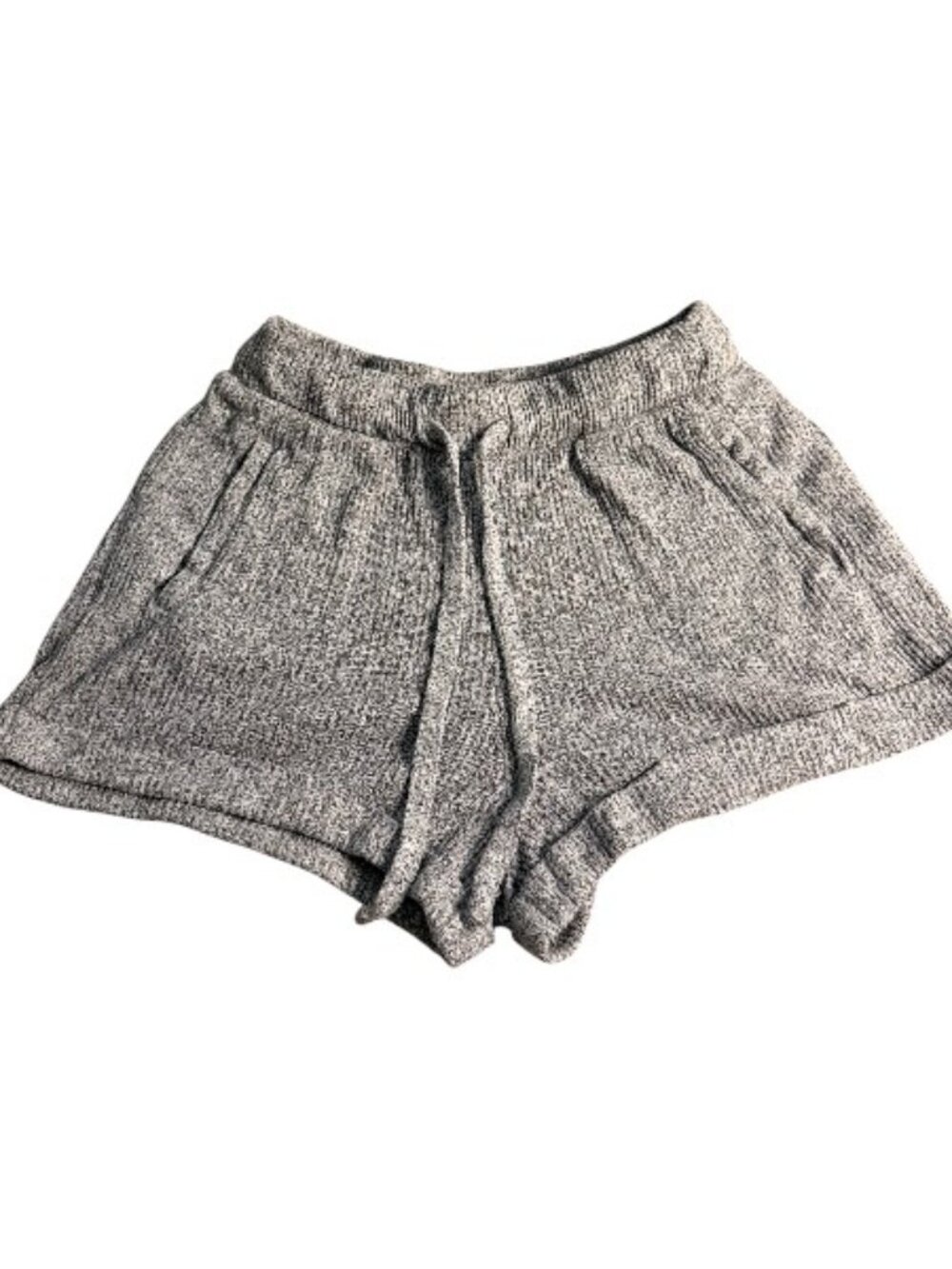 SO Brand Women's Small Grey Cotton Drawstring Pocketed Lounge Shorts